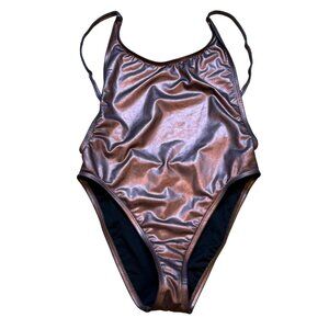 Metallic Copper One-Piece Swimsuit By Dippin Daisys S